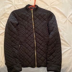 Women’s GUESS small black jacket with gold zipper